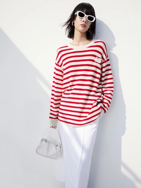 Flexible Hem Bands Non Constricting Waistband Wool Blend Oversize Sweater