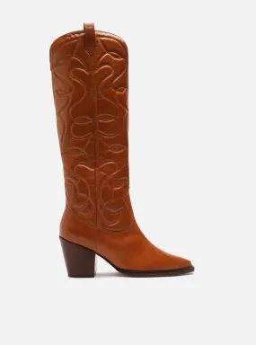 Mud Resistant All Day Wear Good Grip Abigail Leather Block Boot