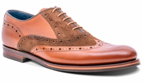 Abingdon - Chestnut Calf/Polo Suede Lightweight Build Formal Setting