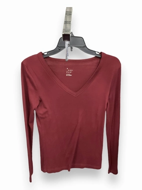 Top Long Sleeve By A New Day In Red, Size: Xs MultiPanelBreathability