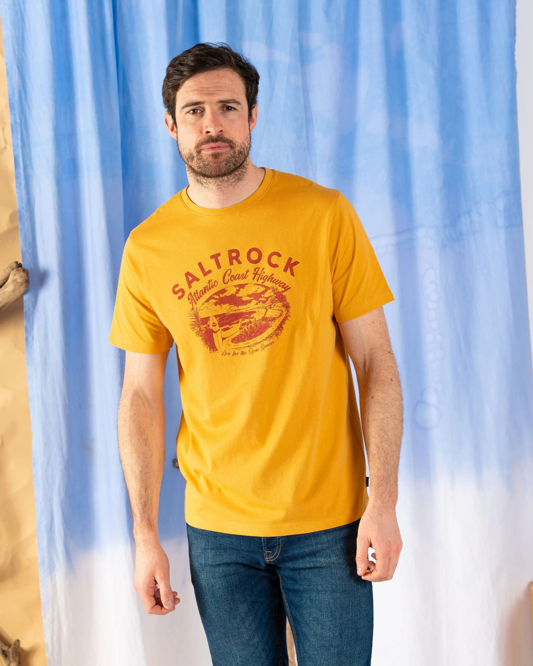 AC Highway - Mens Short Sleeve T-Shirt - Yellow Skin Friendly Lining Stretch Design