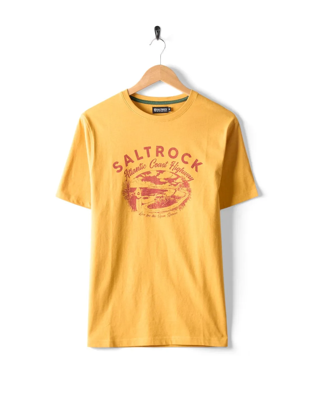 AllSeasonWear Heavyweight Weave AC Highway - Mens Short Sleeve T-Shirt - Yellow