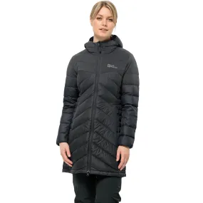 Breathable Outer Shell Tear Resistant Fabric Jack Wolfskin Womens Tundra Down Padded Jacket  - Black - L