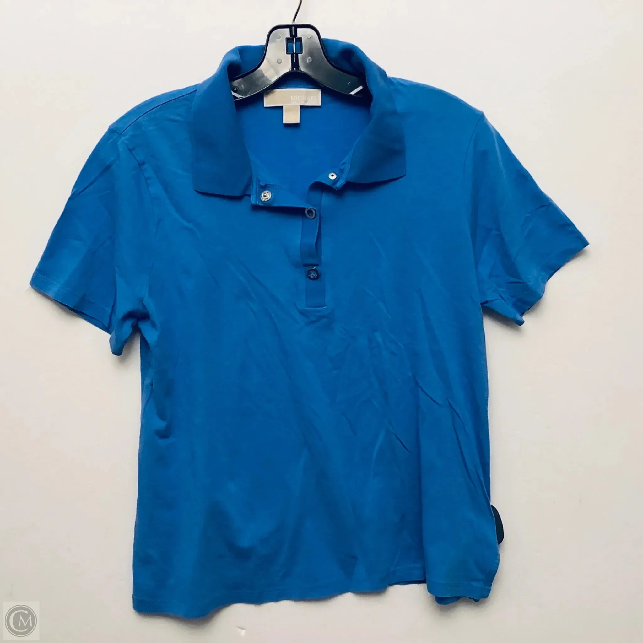 Light and Breezy Top Short Sleeve Designer By Michael Kors In Blue, Size: L