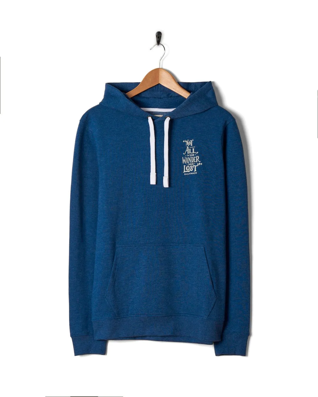 Lost Ships - Mens Pop Hoodie - Blue Marl Comfort Fit Design Knit Comfort Wear
