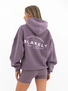 Active Studios Oversized Hoodie - Grape Cozy Stretch Fit cafeteria look