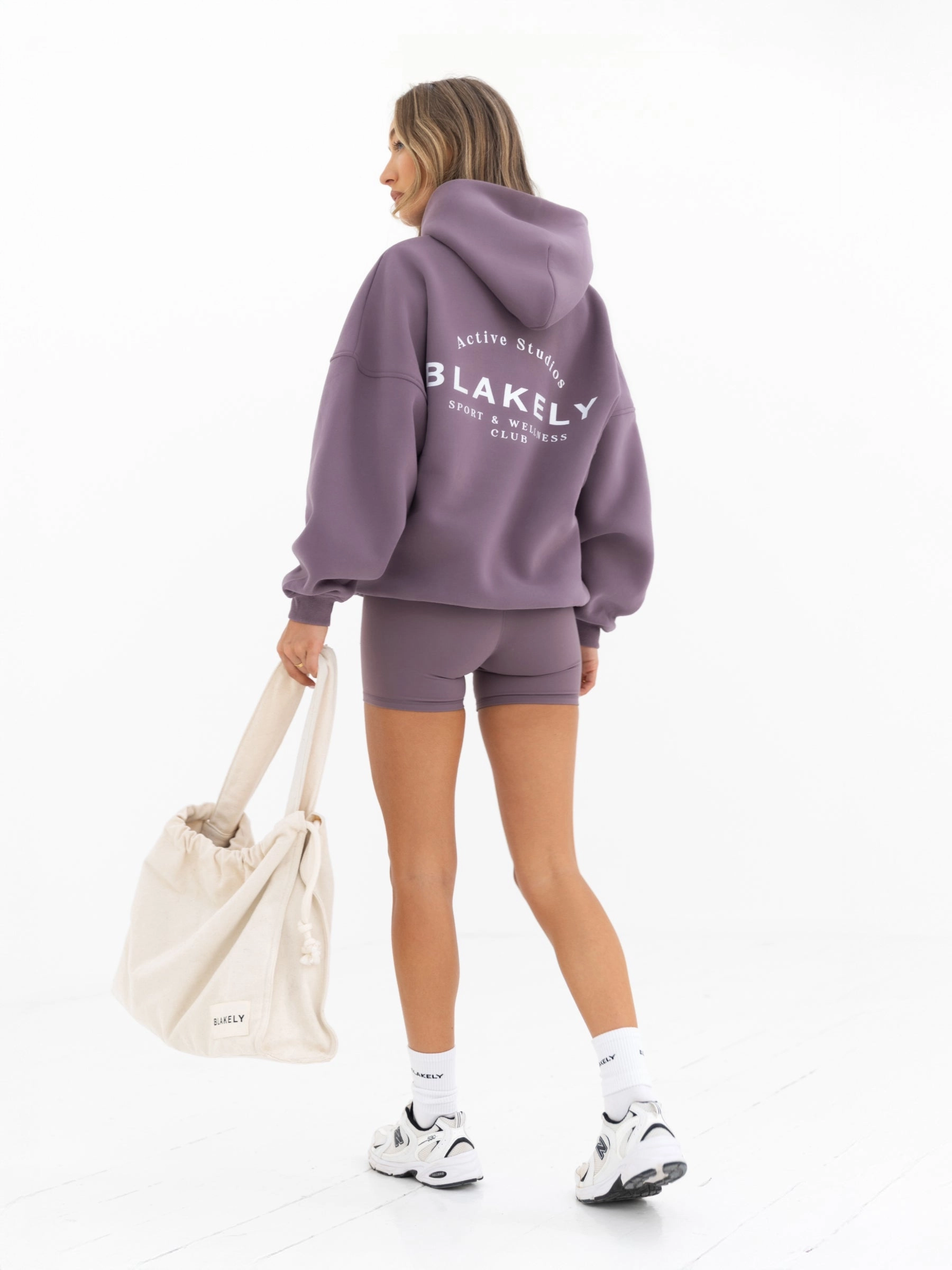 Quick Drying Sustainable Choice Active Studios Oversized Hoodie - Grape