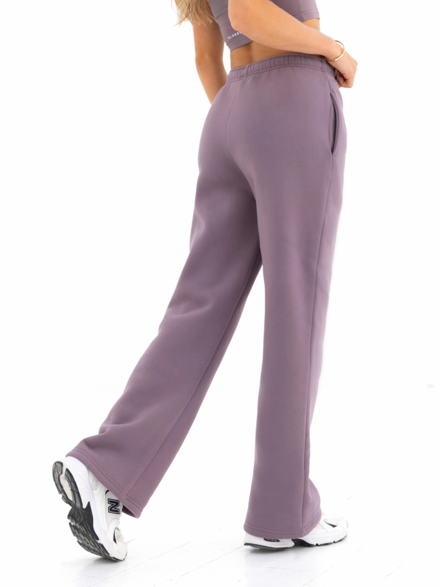 Active Studios Wide Leg Sweatpants - Grape Comfort Base