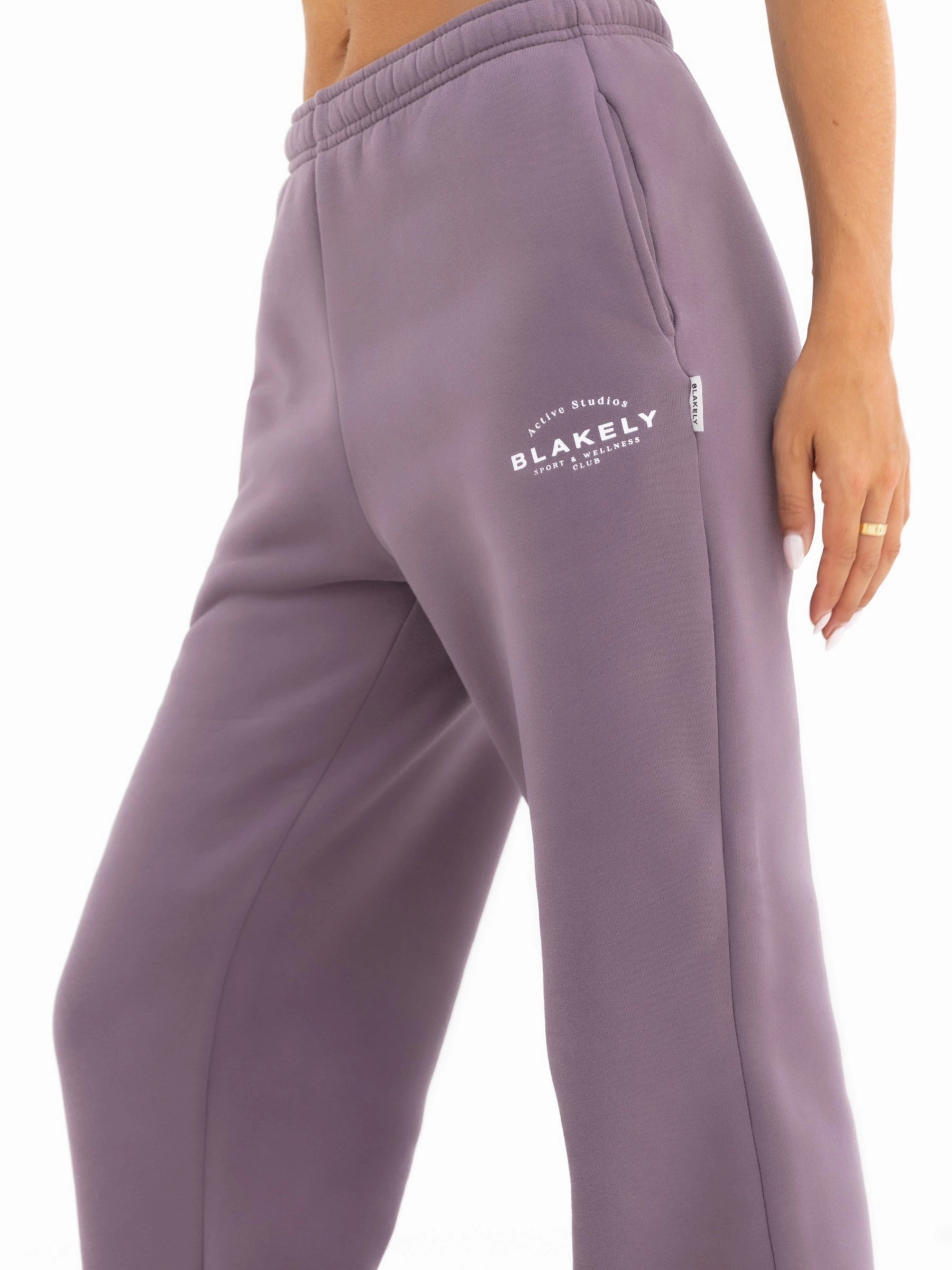 Stylish Wear Machine washable Active Studios Wide Leg Sweatpants - Grape