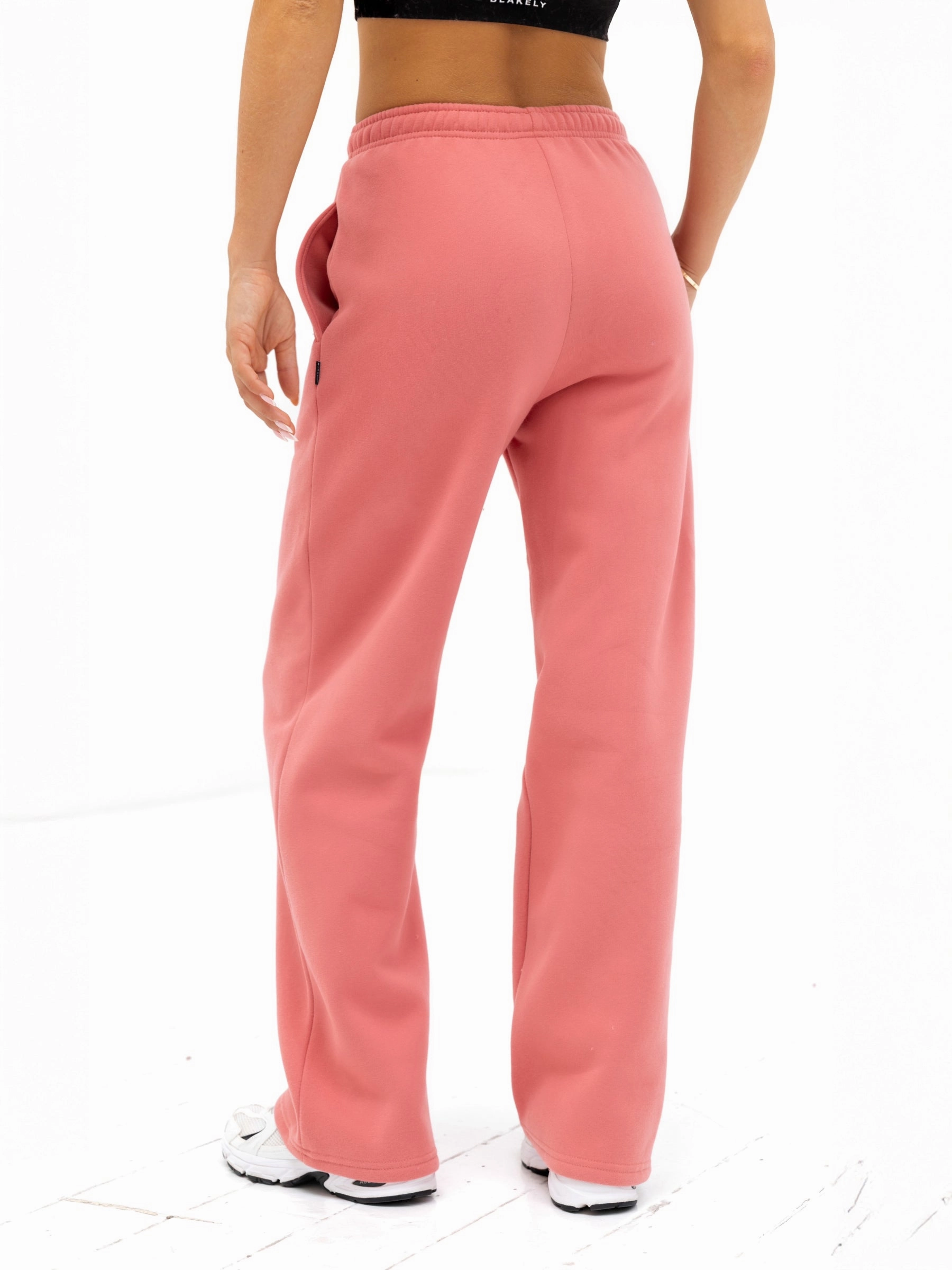 Amelie Wide Leg Sweatpants - Sunrise Coral Layer Comfort Sleek Look