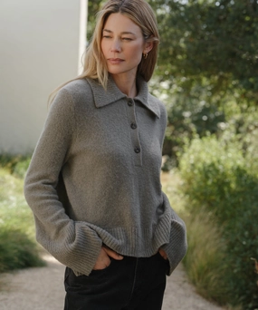 Seasonal Layering Cashmere Stevie Polo