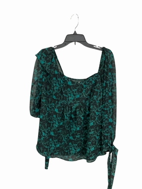 Blouse Long Sleeve By Ingrid & Isabel In Green, Size: L AbrasionResistant Casual Button-Down