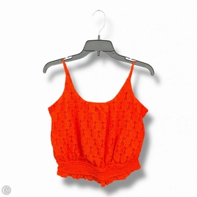 Top Sleeveless By Clothes Mentor In Orange, Size: L Reinforced Buttonholes