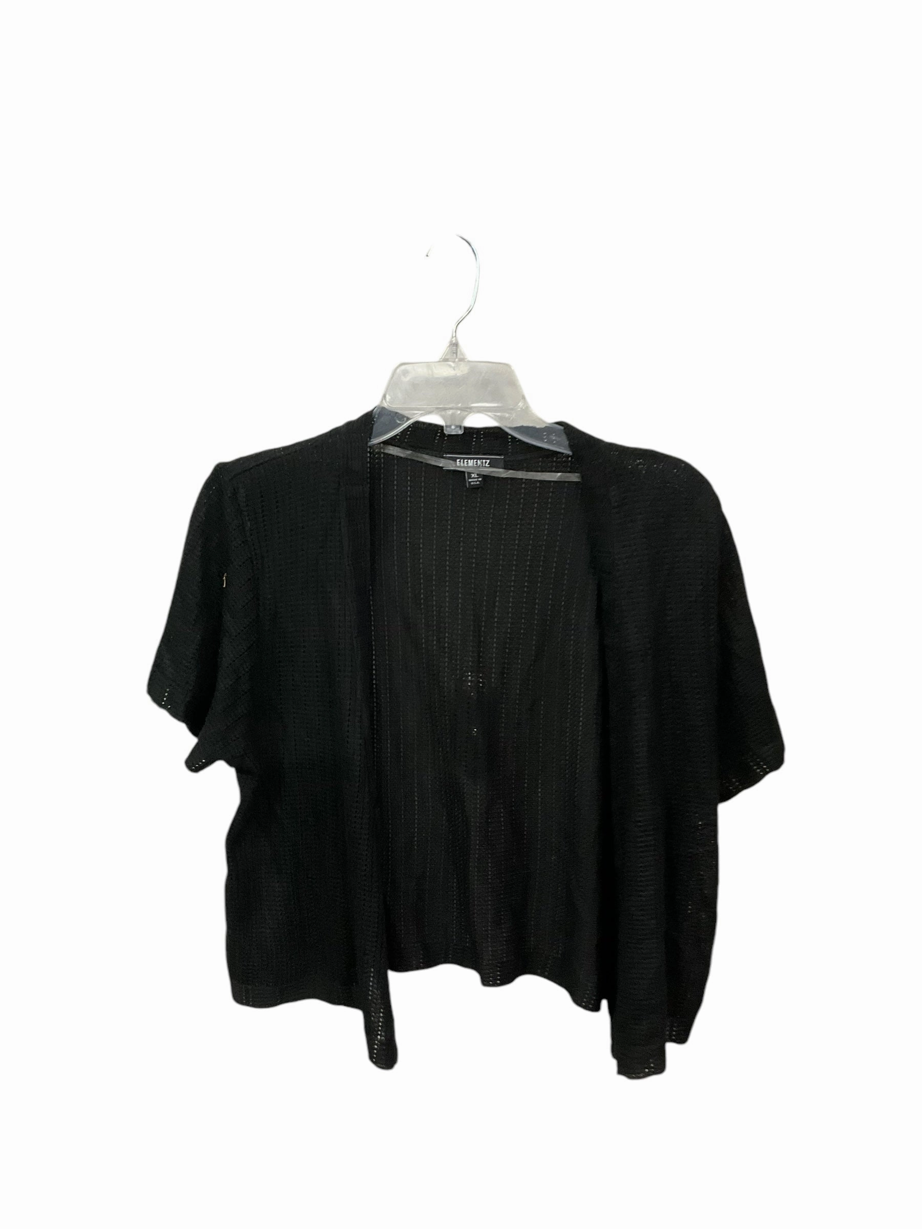 Reflective Trim High Collar Design Bolero By Elementz In Black, Size: Xl