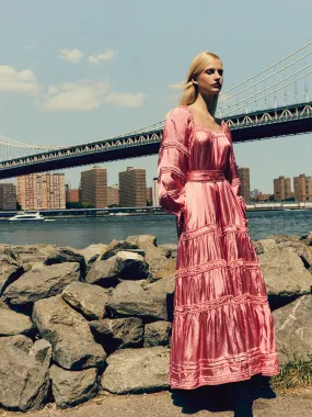 Alessandra Dress in Camellia Silky Shine