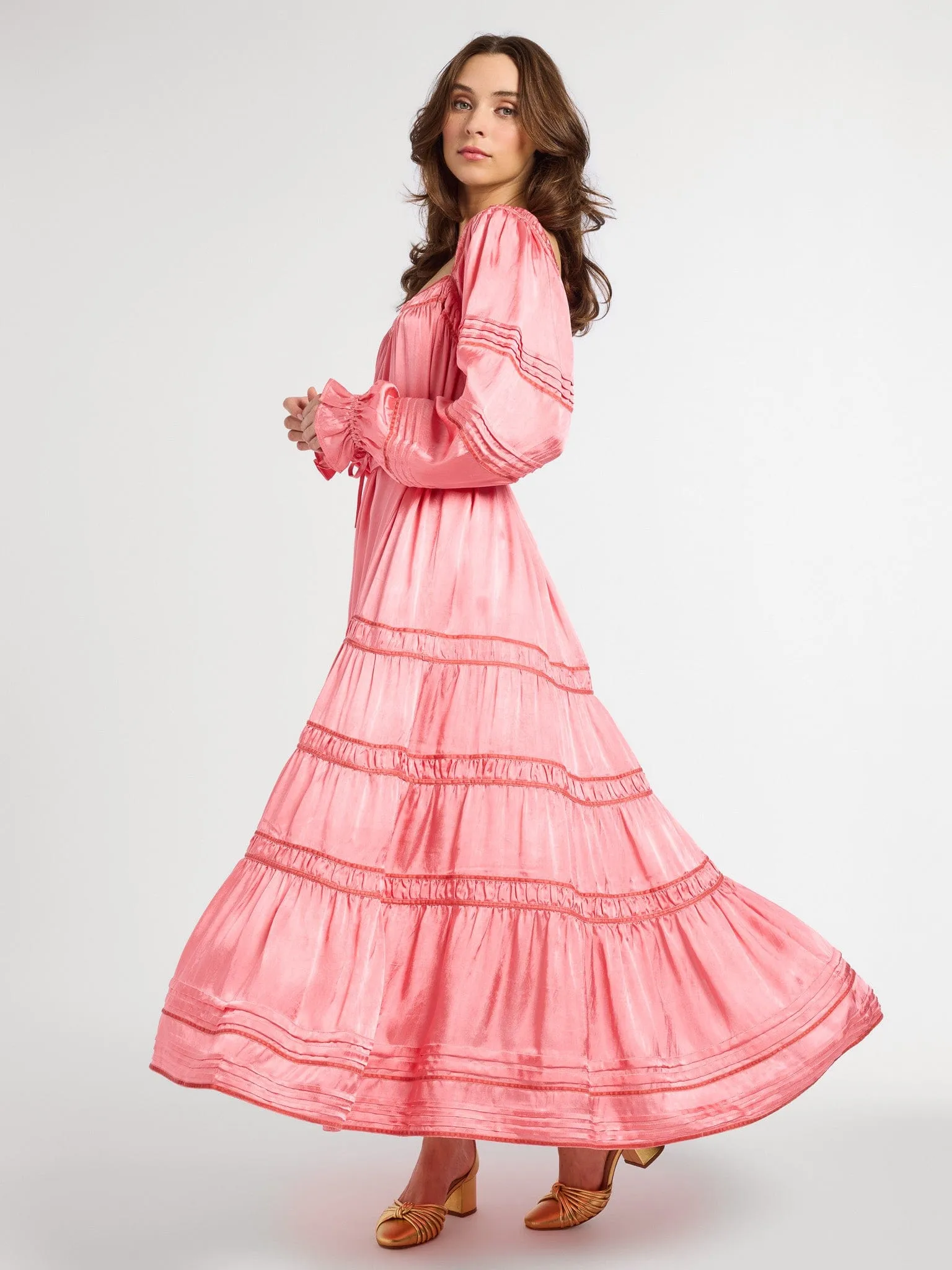 Grass Soft Alessandra Dress in Camellia