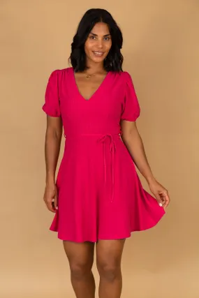 SmoothEdgeFinish Alisa Cerise Skater Dress