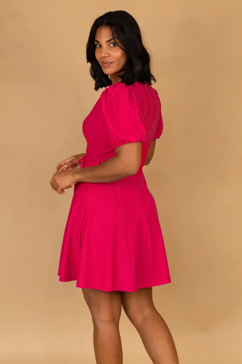 Cozy Base Alisa Cerise Skater Dress