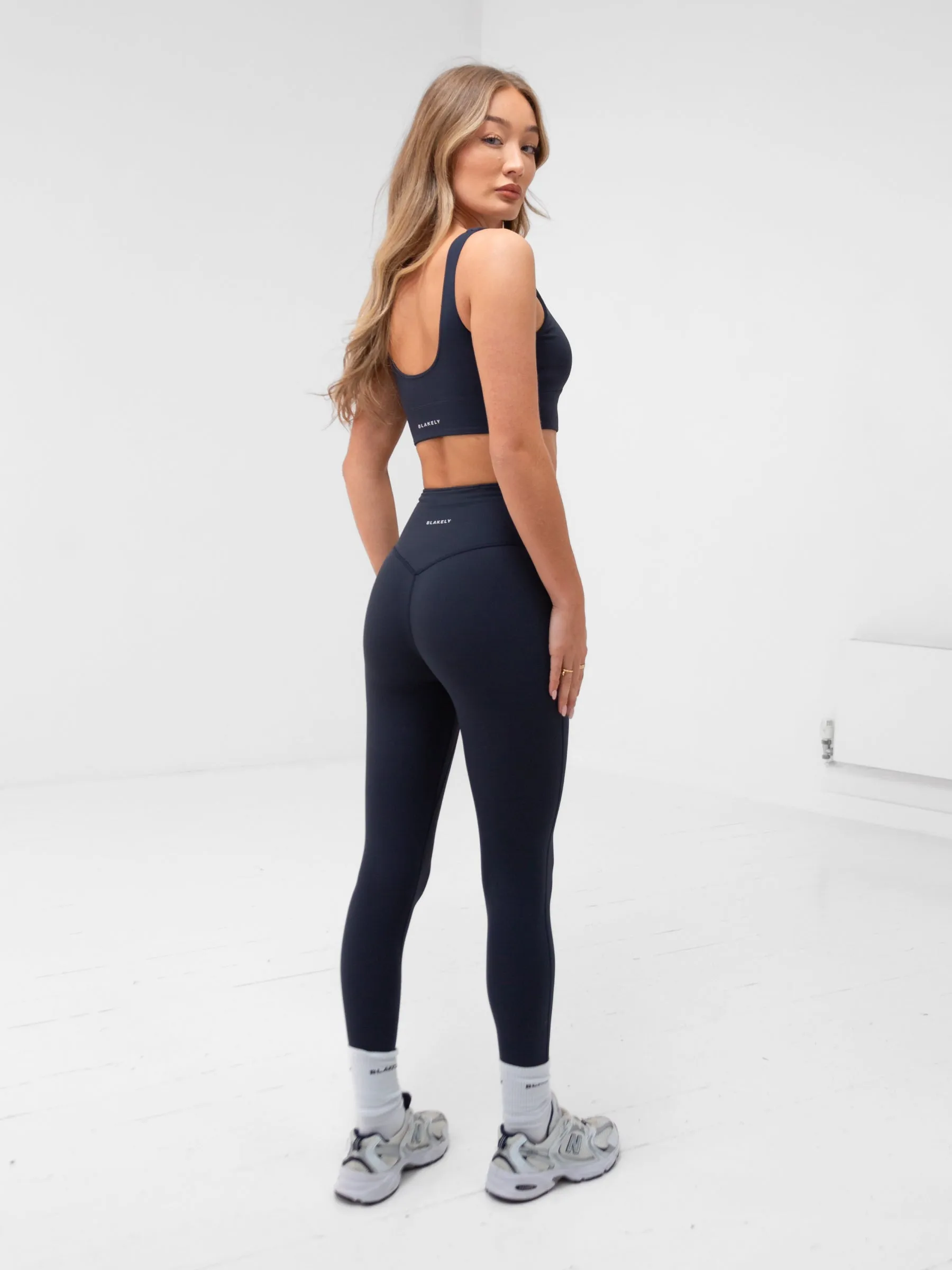 Indoor Exercise Compression Support Apex Pro Compression Leggings - True Navy