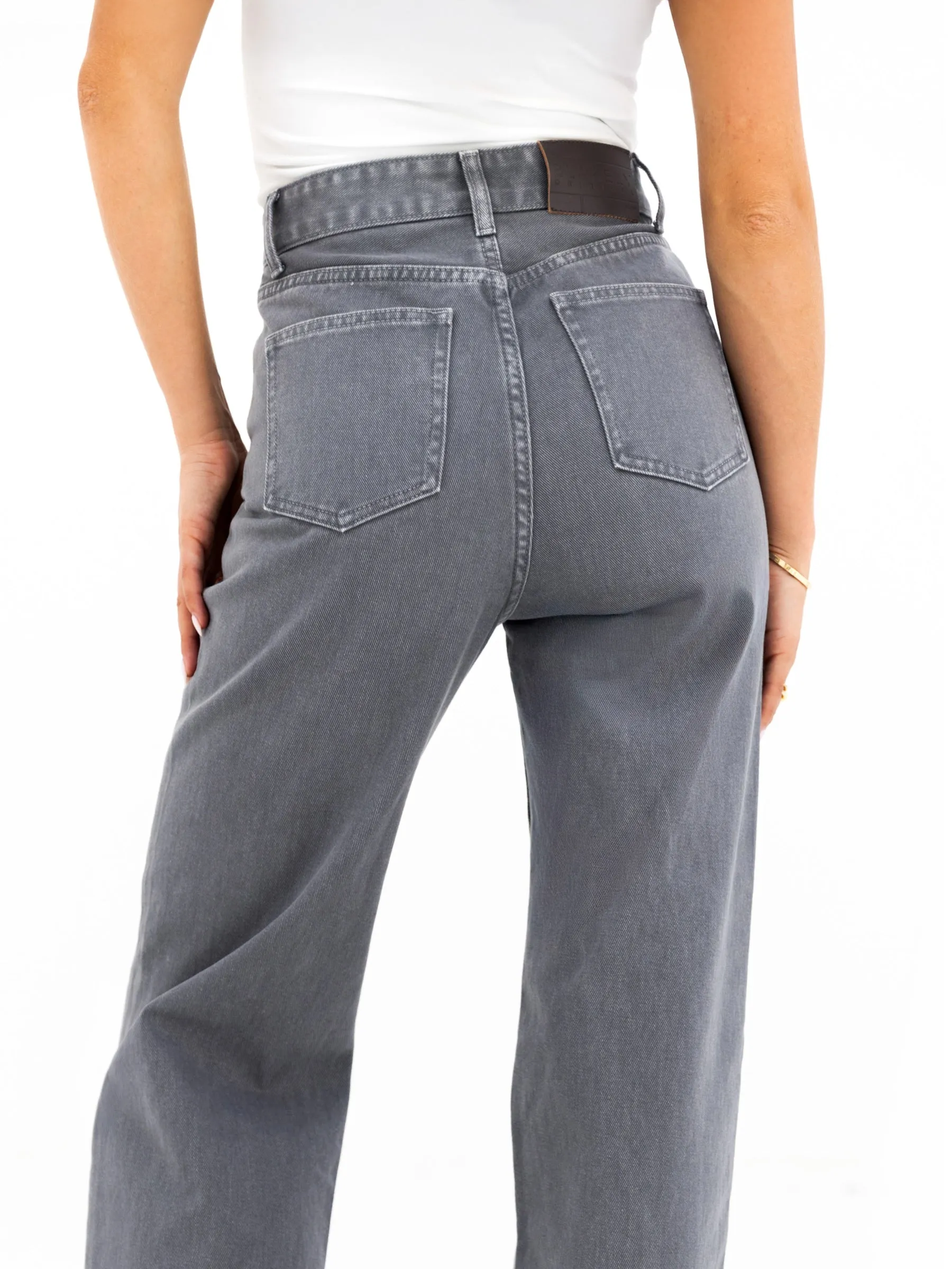 Blakely Wide Leg Jeans - Grey Easy Essentials