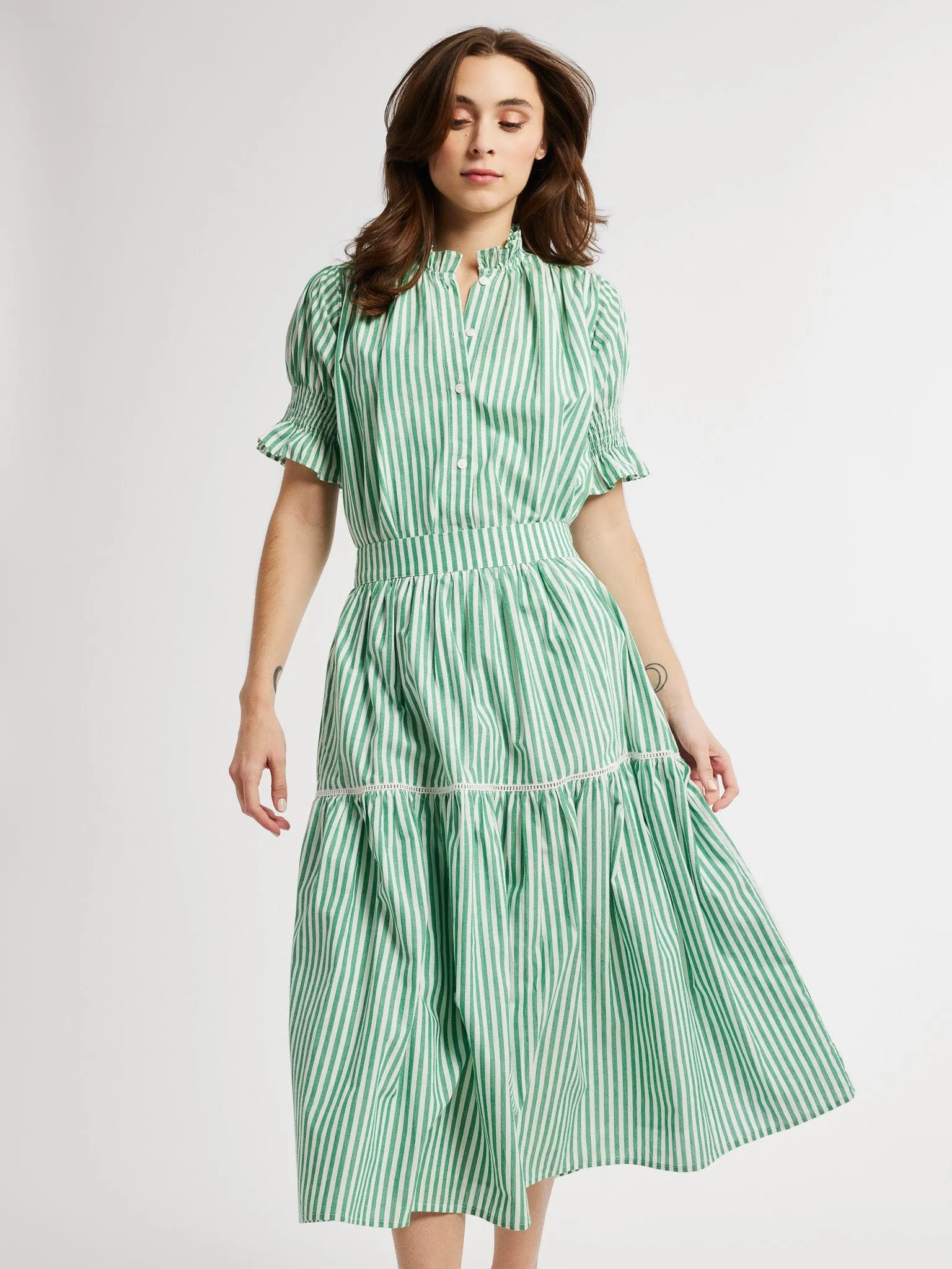 Craftsmanship Focus Breezy Fit Betty Skirt in Kelly Stripe