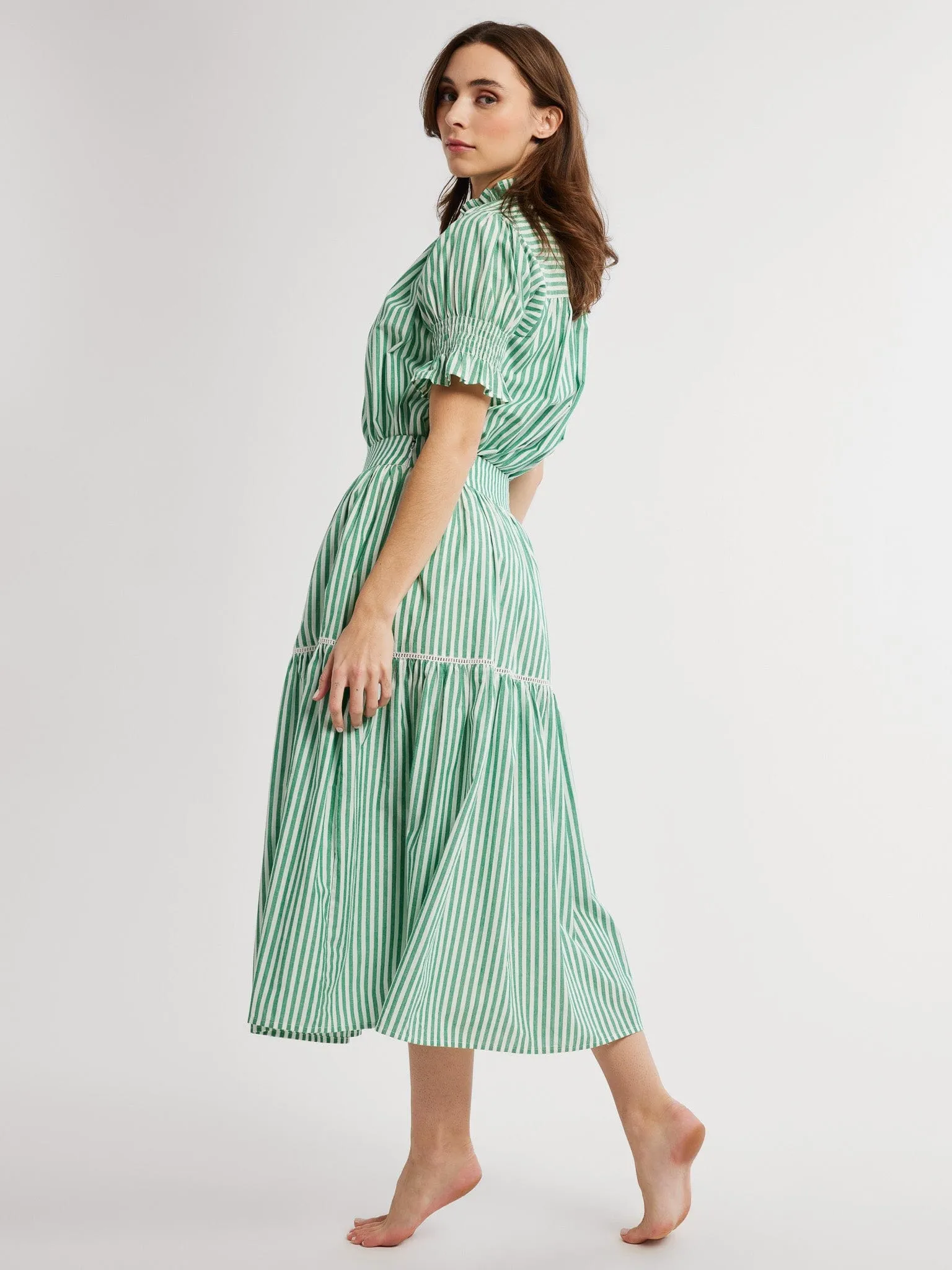 Betty Skirt in Kelly Stripe Mix Texture