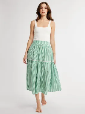 Daily Favorite Neat Fit Betty Skirt in Kelly Stripe