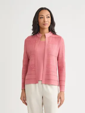Heritage Multi-Stitch Tonal Knit Jacket - True Fit Day To Night