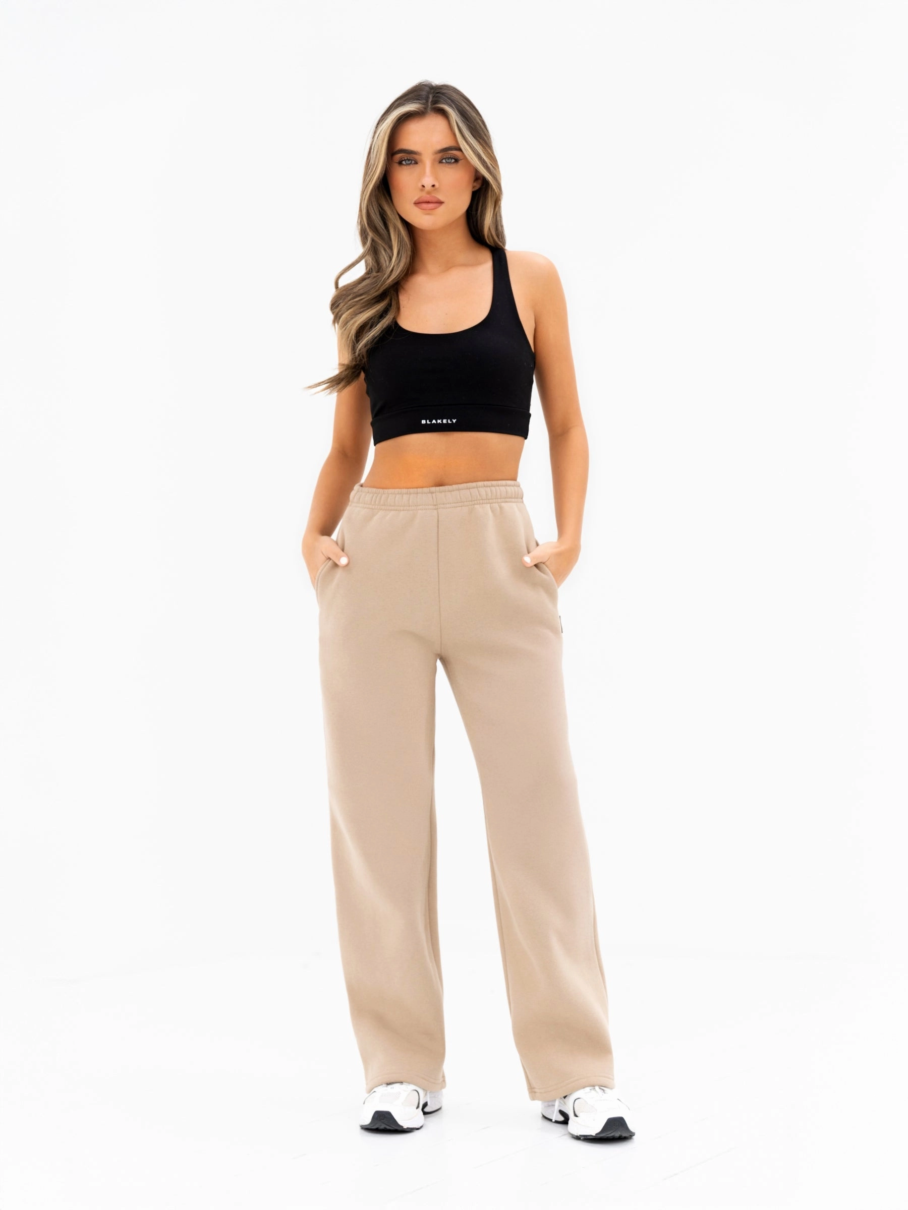 Isabel Wide Leg Sweatpants - Tan Long Use Urban Ready