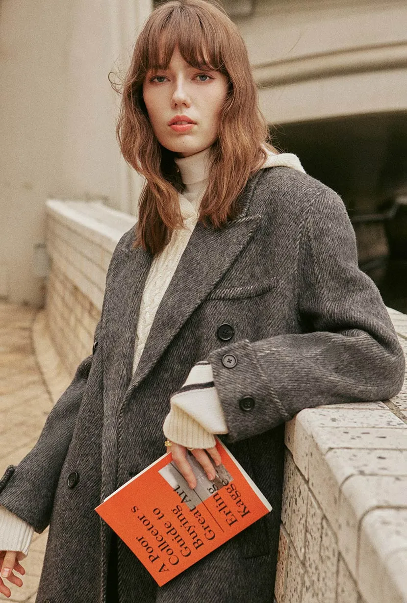 Allister Oversized Wool Coat - Charcoal Light Protection MultiPocket Configuration