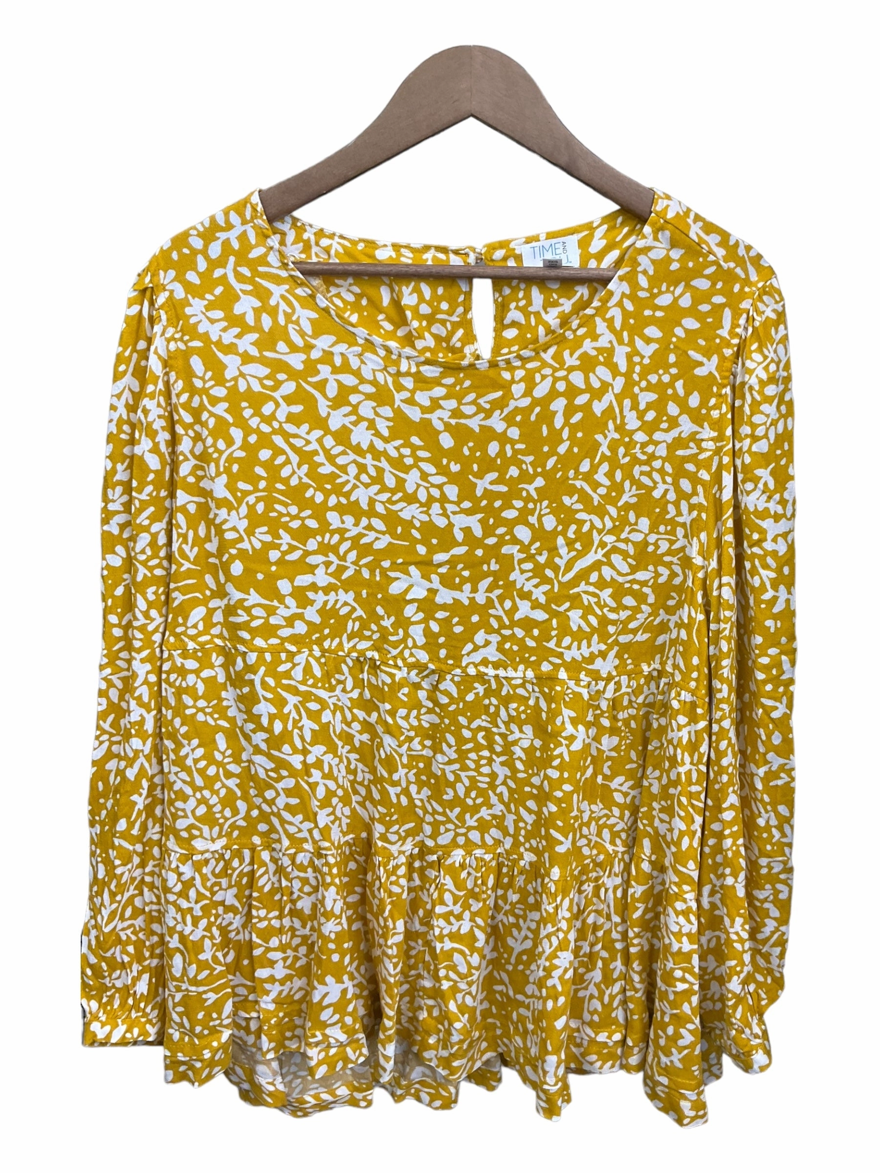 Tunic Long Sleeve By Time And Tru  Size: Xxl Erasable Surface Coating