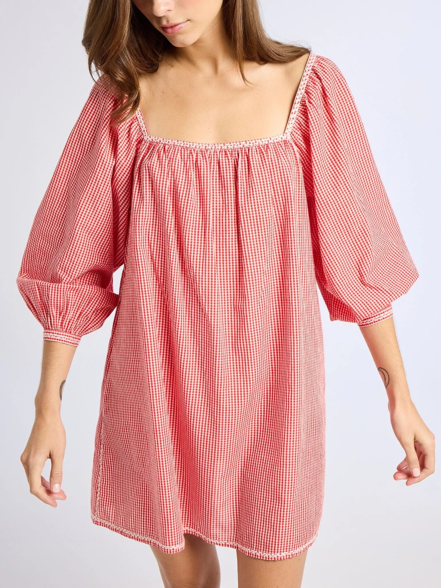 Perfect Wearable Alma Dress in Red Gingham