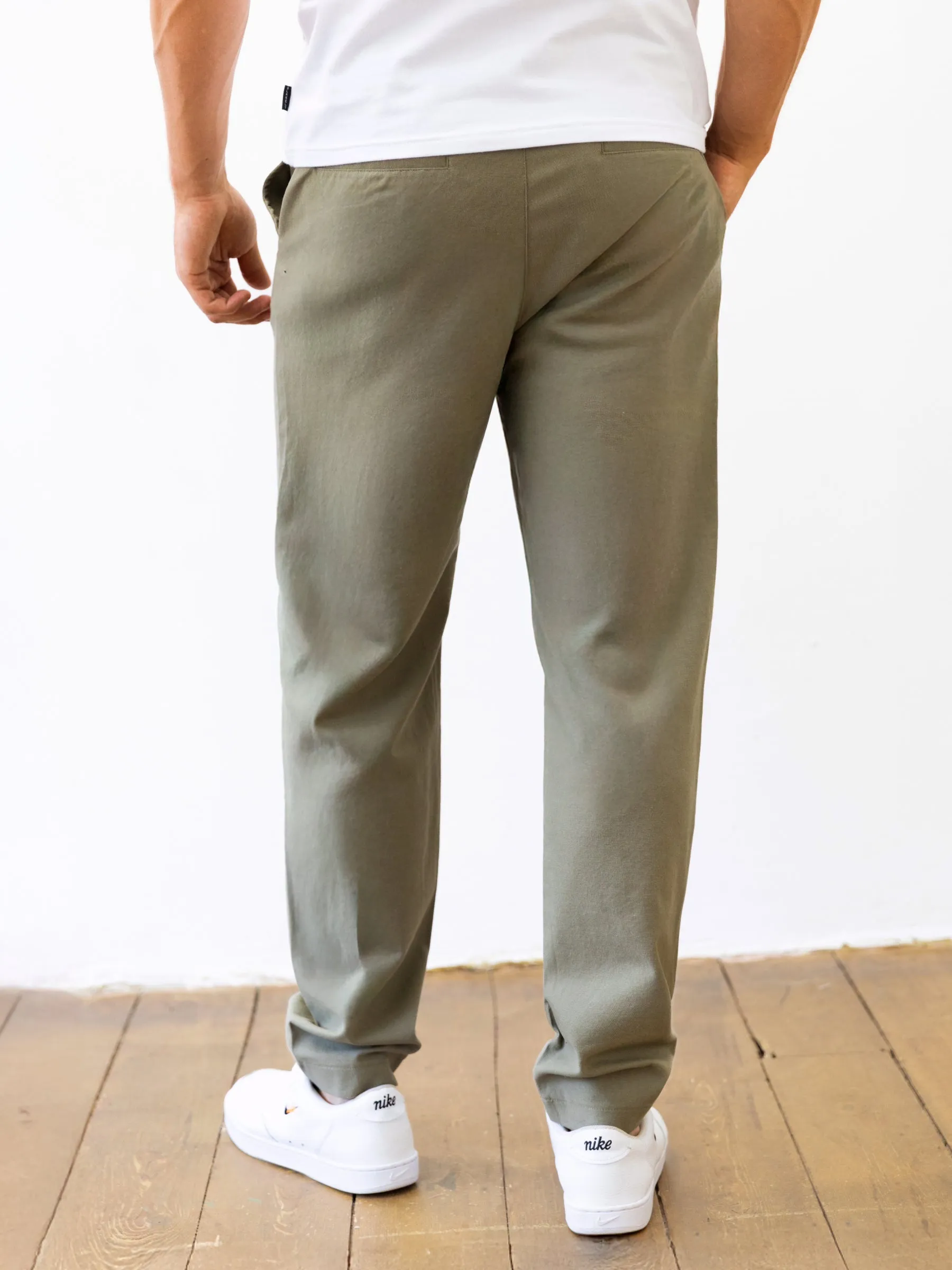 Alston Trousers - Khaki Fresh casual Stretch Denim Technology