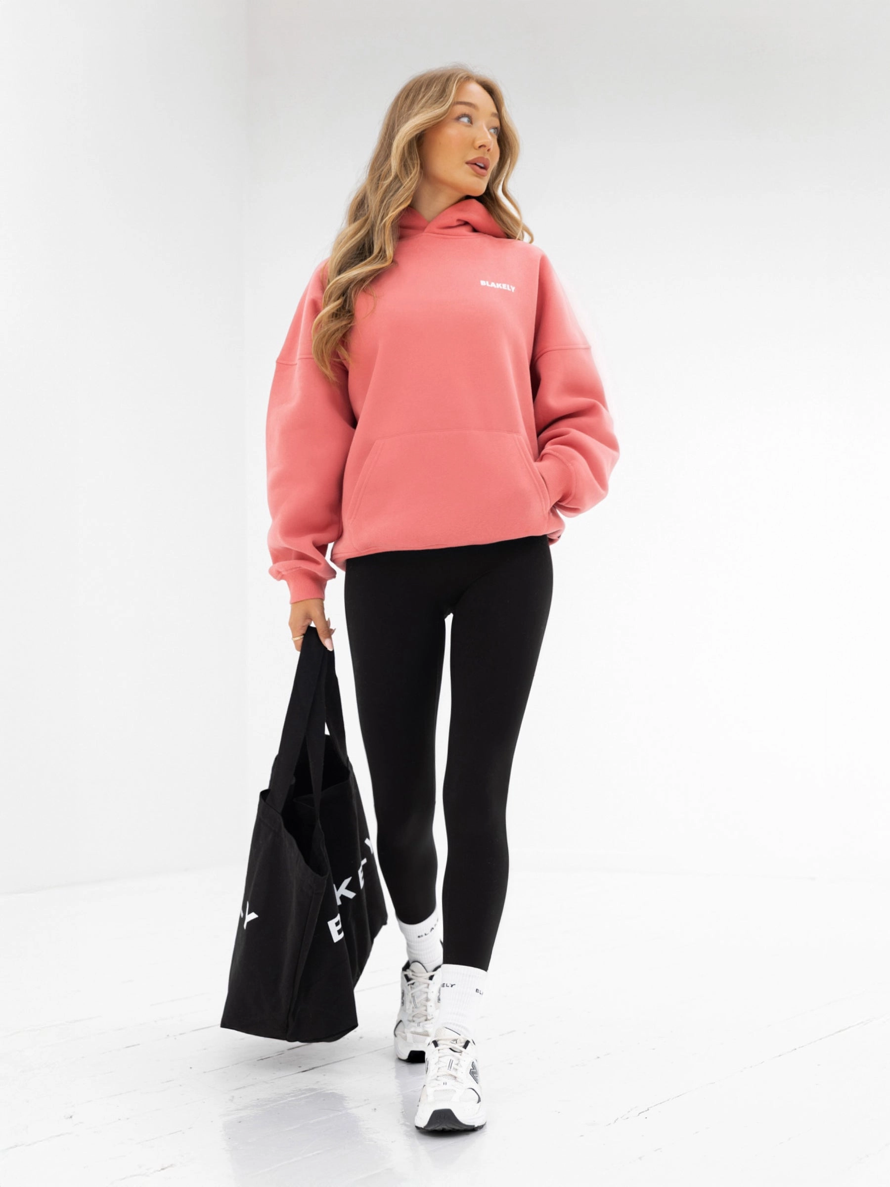 Yak like Amelie Oversized Hoodie - Sunrise Coral