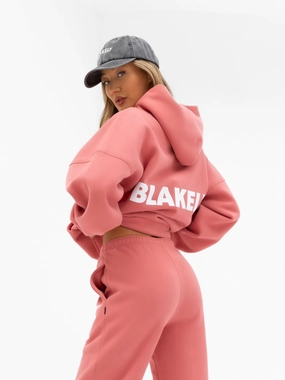 Amelie Oversized Hoodie - Sunrise Coral Winter Motion