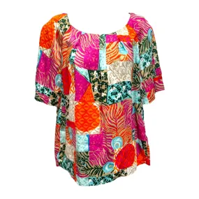 Lightweight Style Keating Silk Blouse Designer By Lilly Pulitzer In Multi-colored, Size: 6