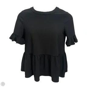Matte Look Linda Peplum Top Designer By Kate Spade In Black, Size: M