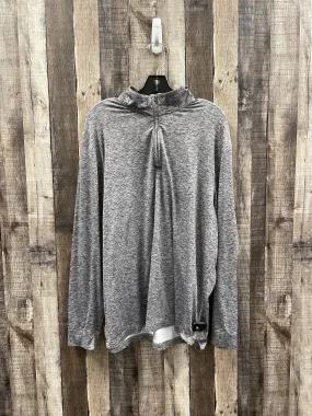 RelaxedFit TactileWeave Athletic Top Long Sleeve Crewneck By Cme In Grey, Size: Xl