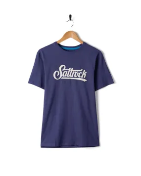 DoubleLayeredCollar Pitcher - Mens Short Sleeve T-Shirt -Purple