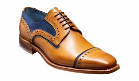Simple Profile Classic Edge Haig - Cedar Calf / Blue Suede
