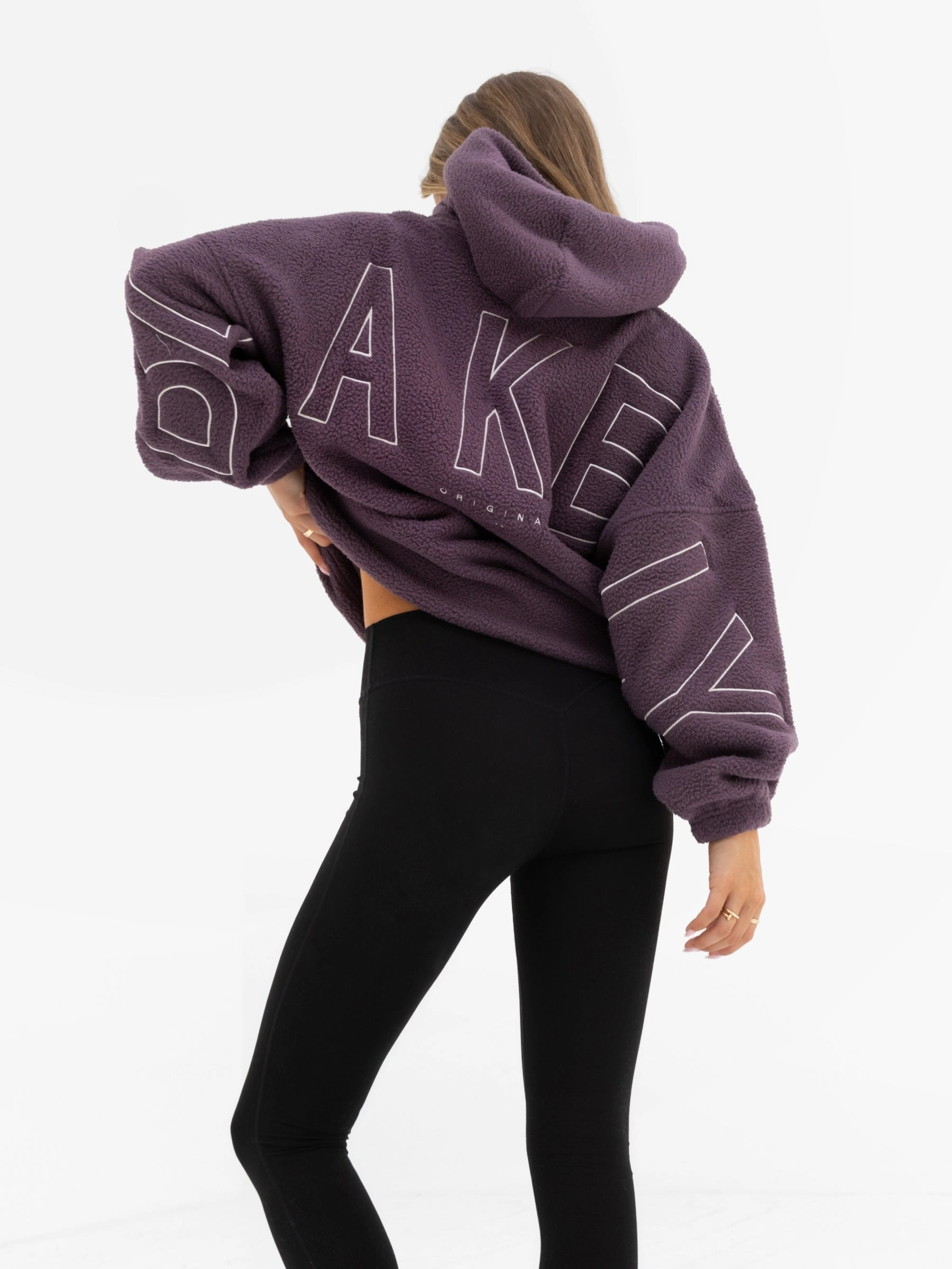 Borg Isabel Oversized Hoodie - Plum minimalistic Street Times