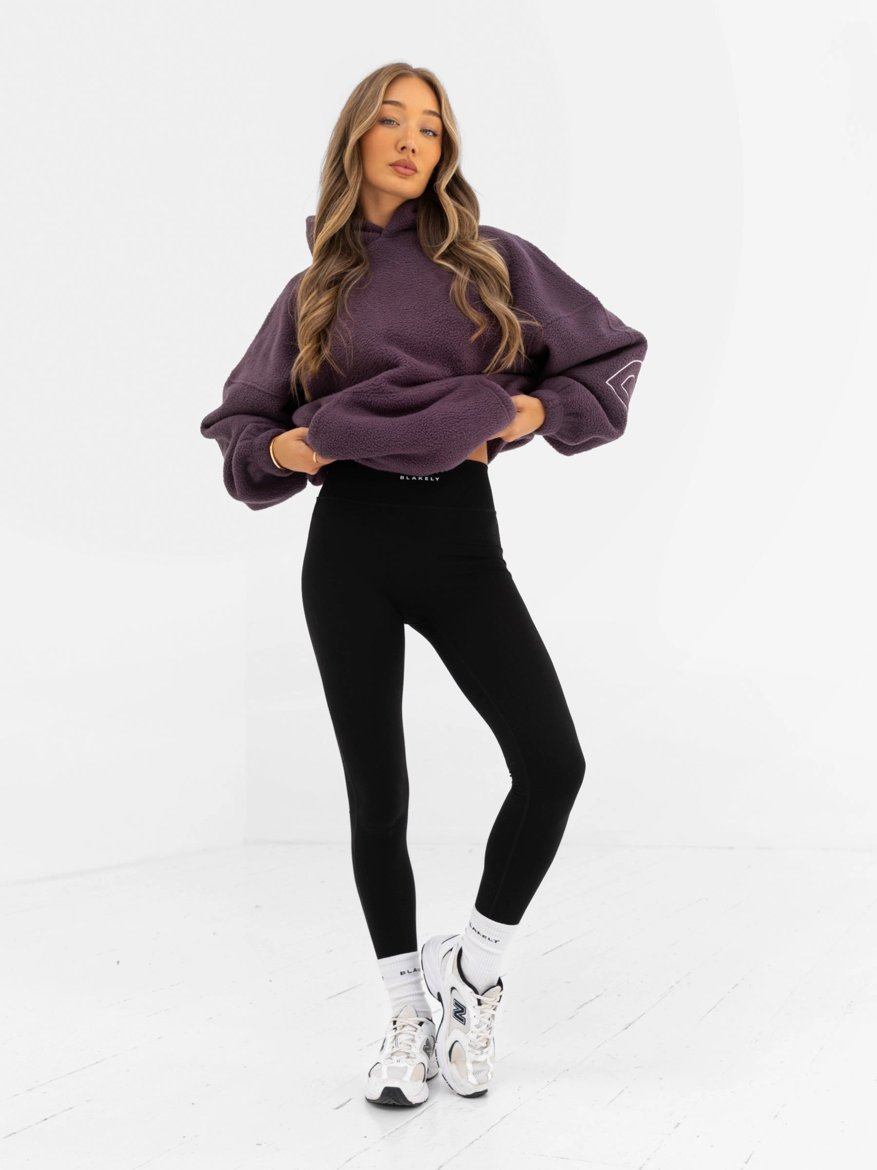 Borg Isabel Oversized Hoodie - Plum Plus size clothing New Arrival