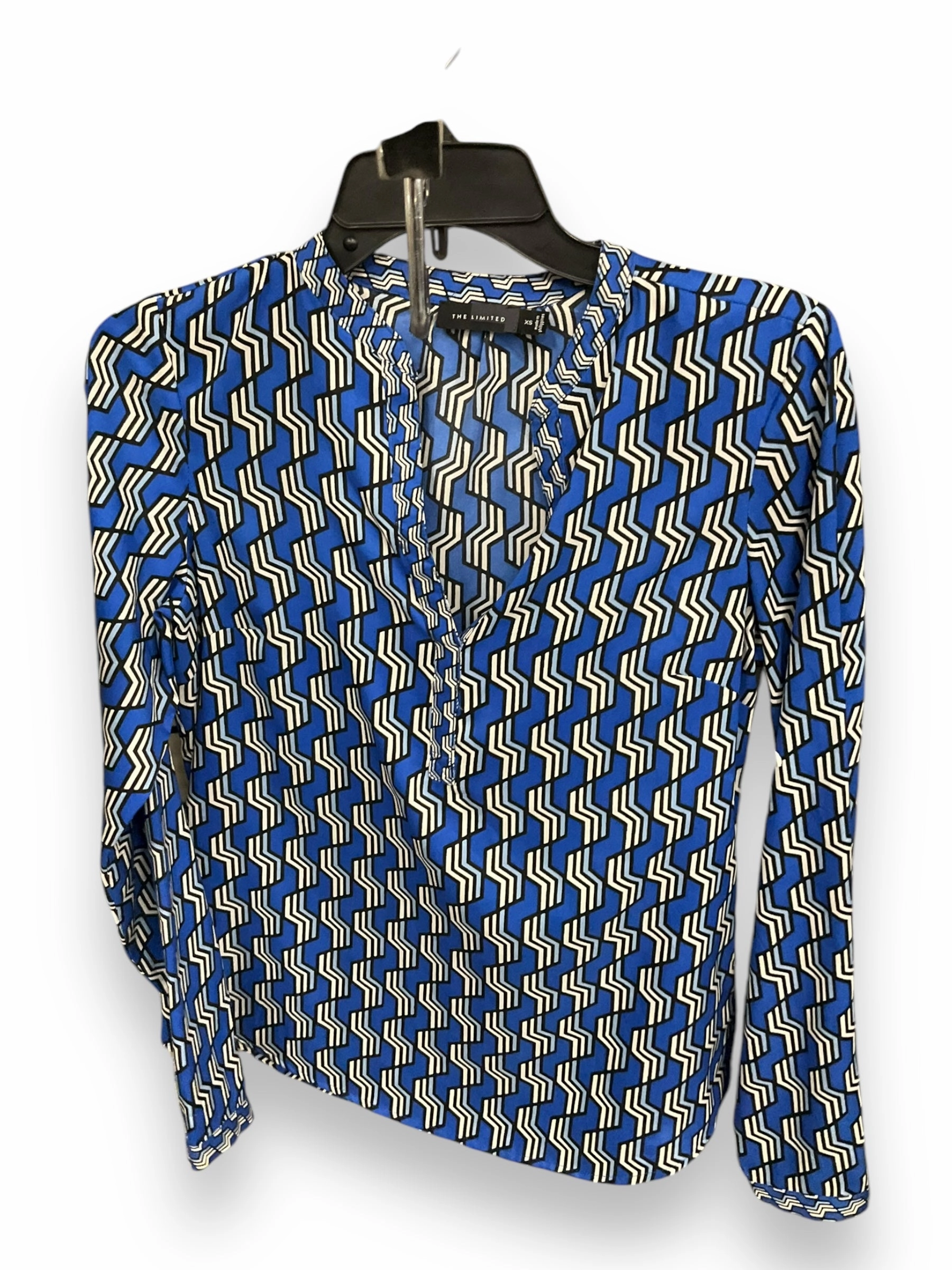 Blouse Long Sleeve By Limited In Royal Blue, Size: Xs Eco Conscious Packaging