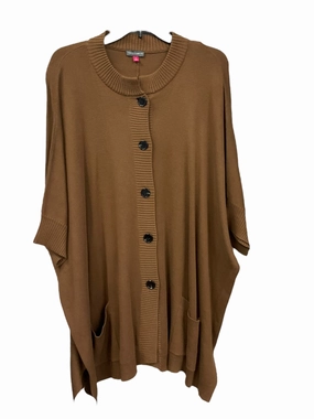Brown Sweater Cardigan Vince Camuto, Size S Low Profile Seaming