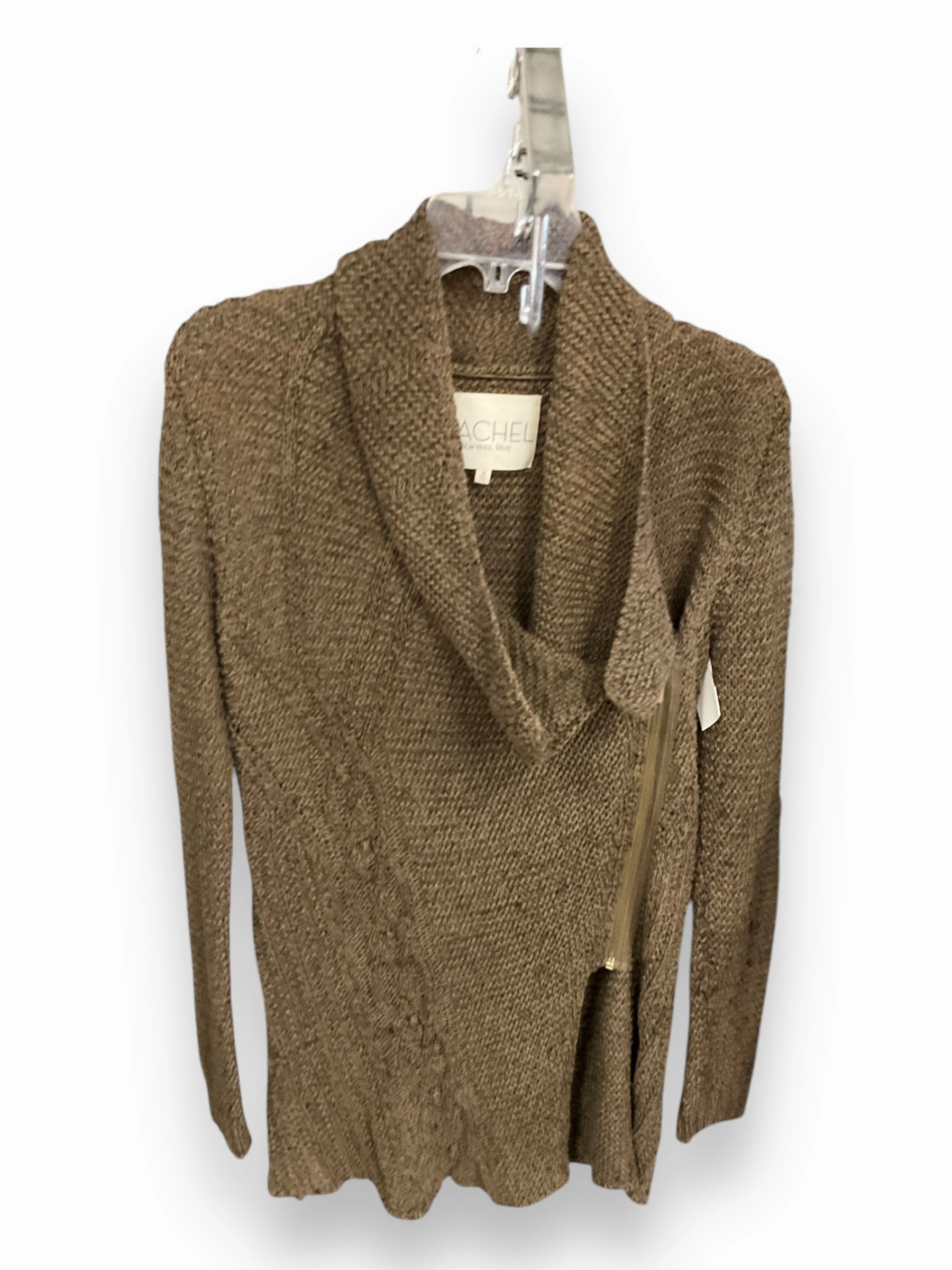 FlexibleElasticatedEdging Sweater Cardigan By Rachel Roy In Brown, Size: M