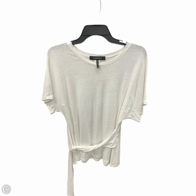 DropShoulder Non Slip Shoulder Seams Top Short Sleeve By Bcbgmaxazria In White, Size: M