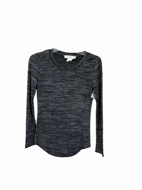 Top Long Sleeve By Workshop In Black, Size: Xs Tencel Cotton Hybrid Weave