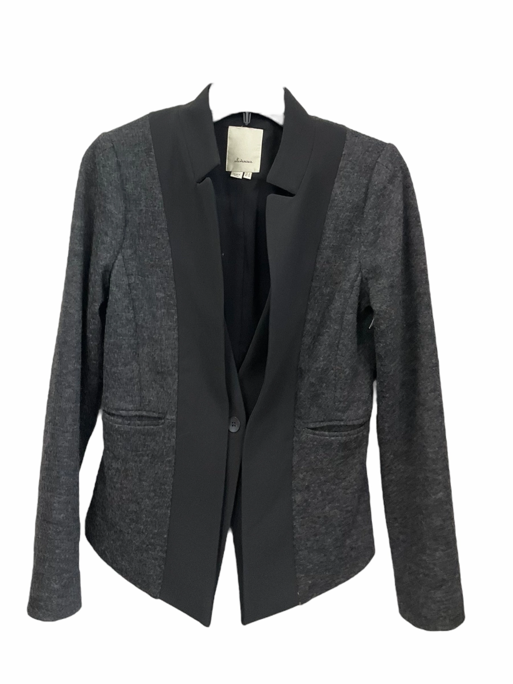 Grey Blazer Elevenses, Size M LongSleeve Durable Overlock Stitch