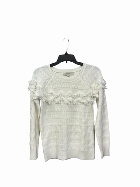 Sweater By Loft In Ivory, Size: Xs AllDay Comfort Tech Elegant Look