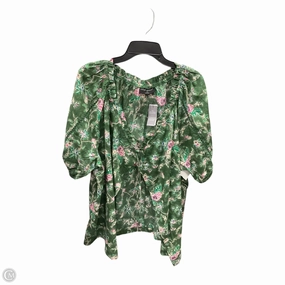 Blouse Short Sleeve By Lane Bryant In Green, Size: 3x Ergonomic Shoulder Cut Brushed Microfiber Surface